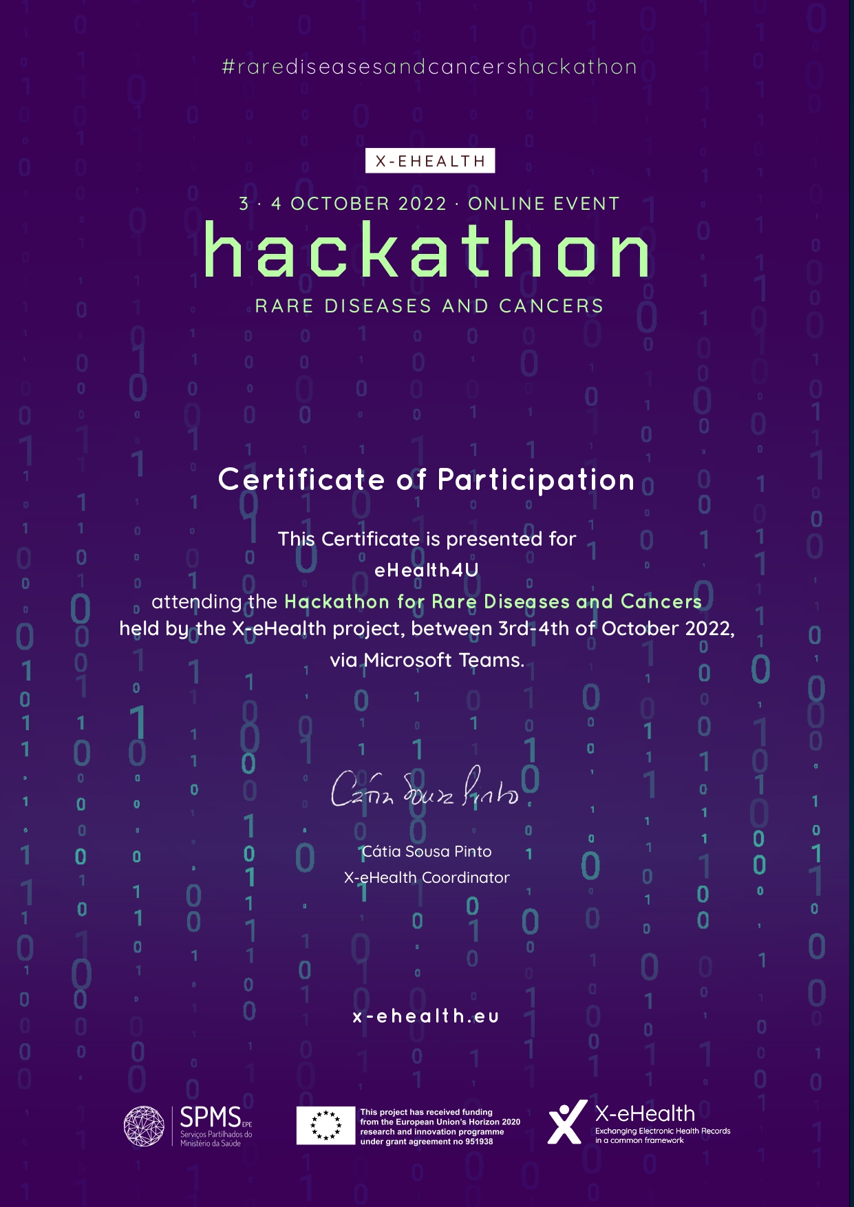 XeHealth Hackathon Oct2022 eHealth4U